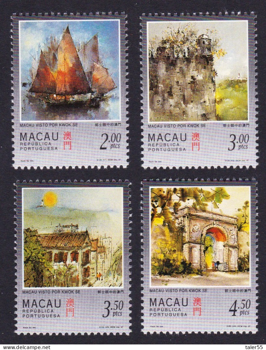 Macao Macau Paintings Of Macao By Kwok Se 4v 1997 MNH SG#974-977 MI#899-902 Sc#860-863 - Unused Stamps