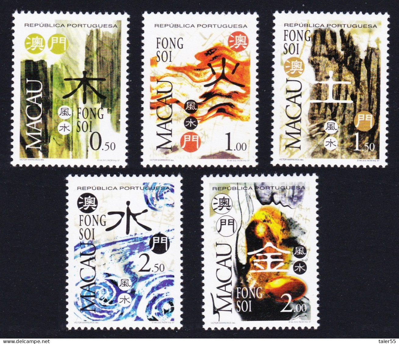 Macao Macau Feng Shui The Five Elements 5v 1997 MNH SG#1012-1016 MI#937-941 Sc#898-902 - Neufs