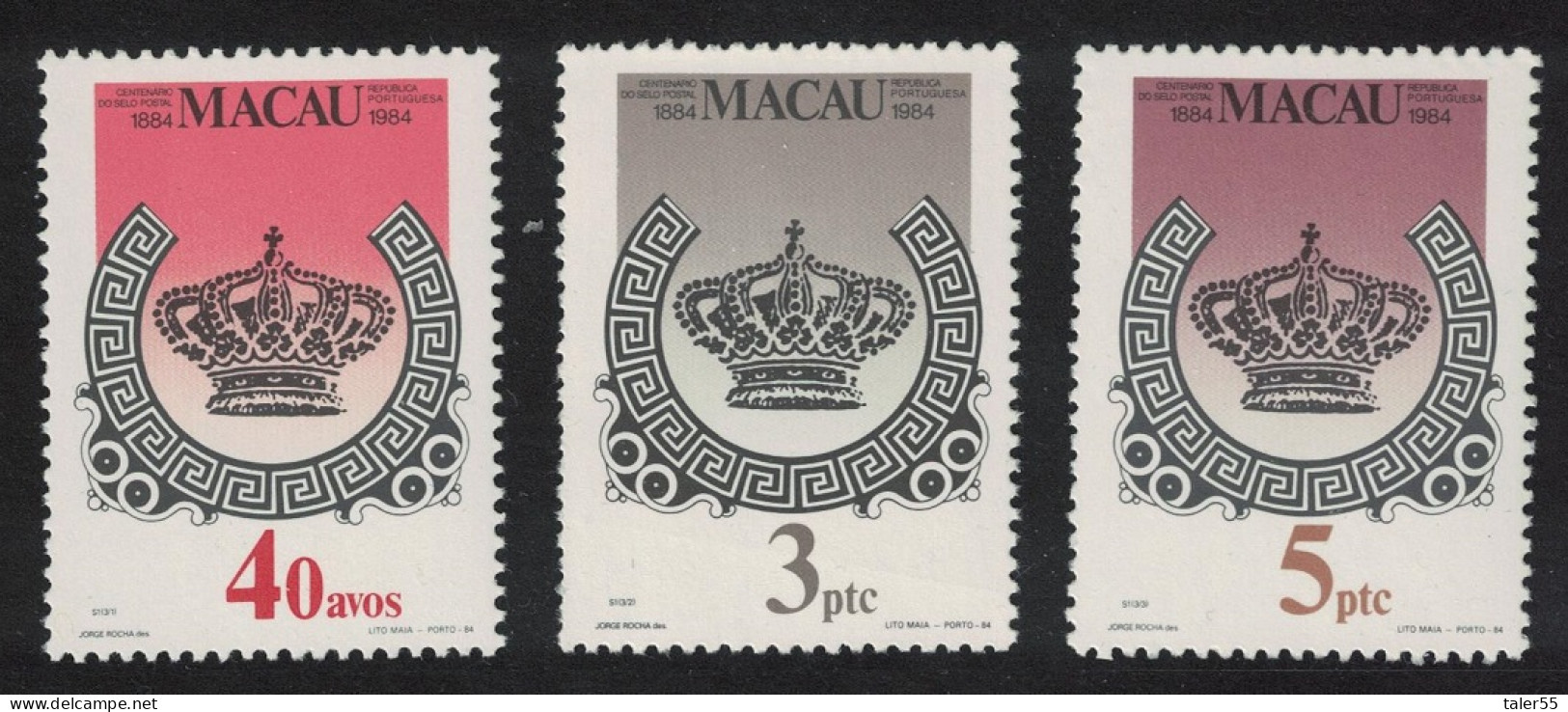 Macao Macau Centenary Of Macao Stamps 3v 1984 MNH SG#588-590 - Ungebraucht