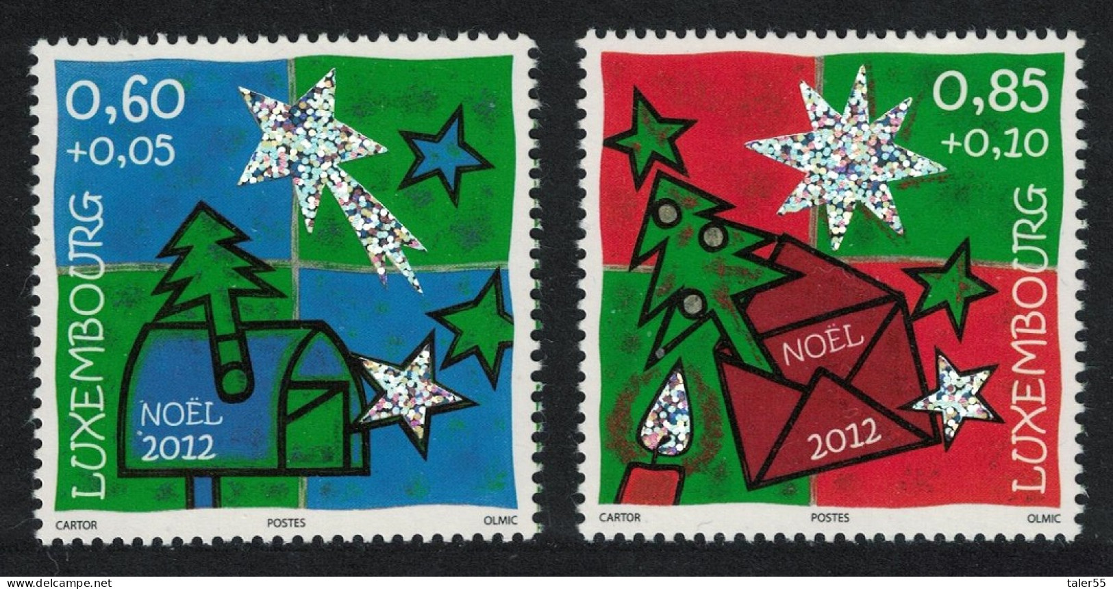 Luxembourg Christmas 2v 2012 MNH SG#1962-1963 - Ongebruikt