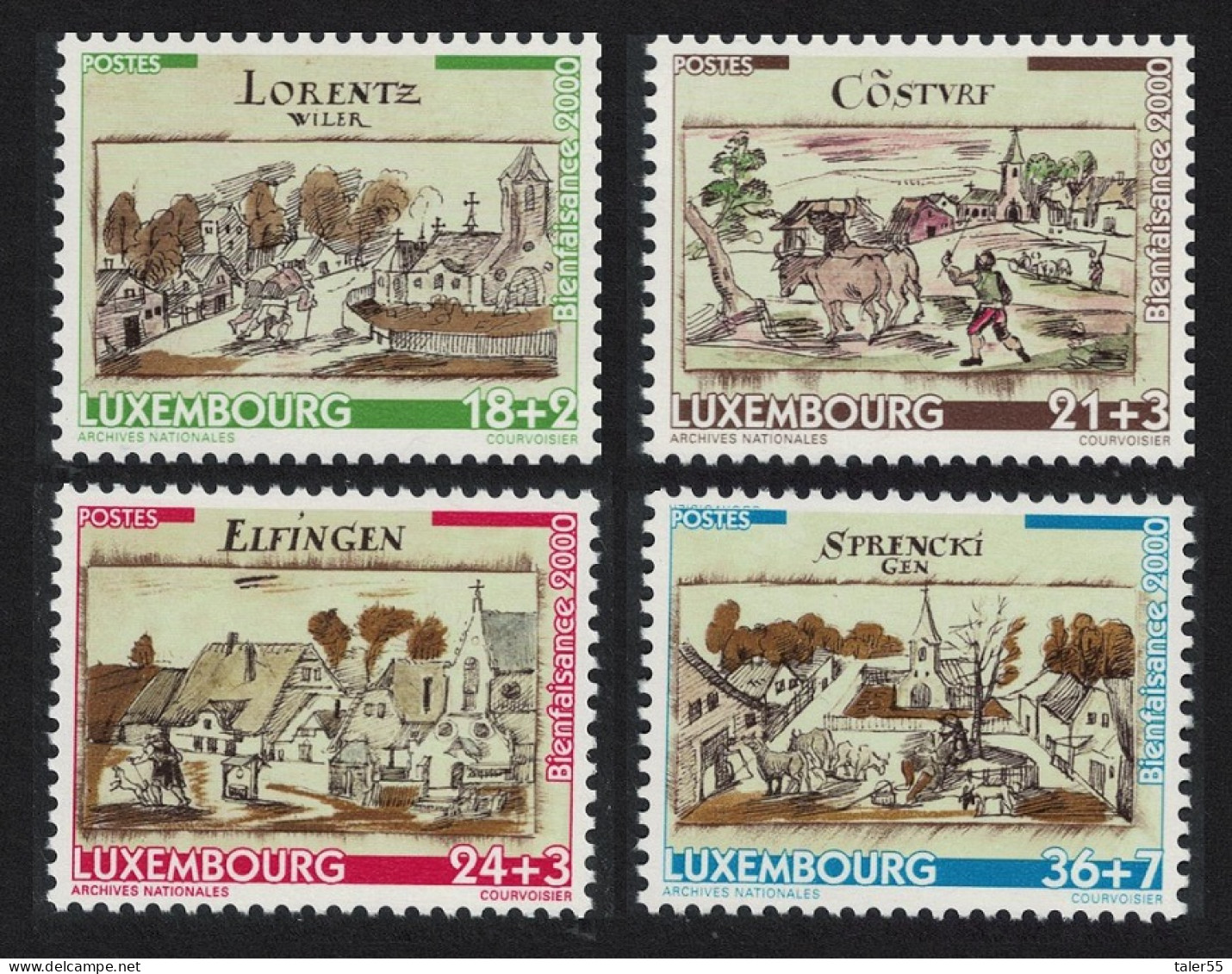 Luxembourg Villages 3rd Series 4v 2000 MNH SG#1550-1553 MI#1518-1521 - Nuevos