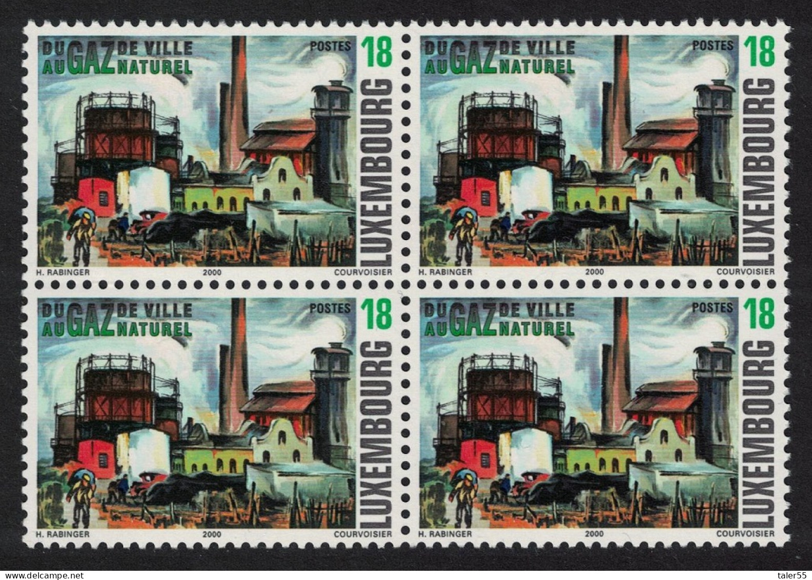 Luxembourg Esch-sur-Alzette Gas Works Block Of 4 2000 MNH SG#1535 MI#1508 - Unused Stamps