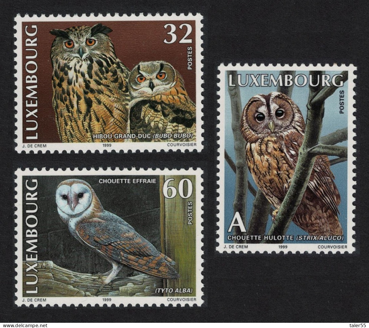 Luxembourg Owls Birds 3v 1999 MNH SG#1493-1495 - Ongebruikt