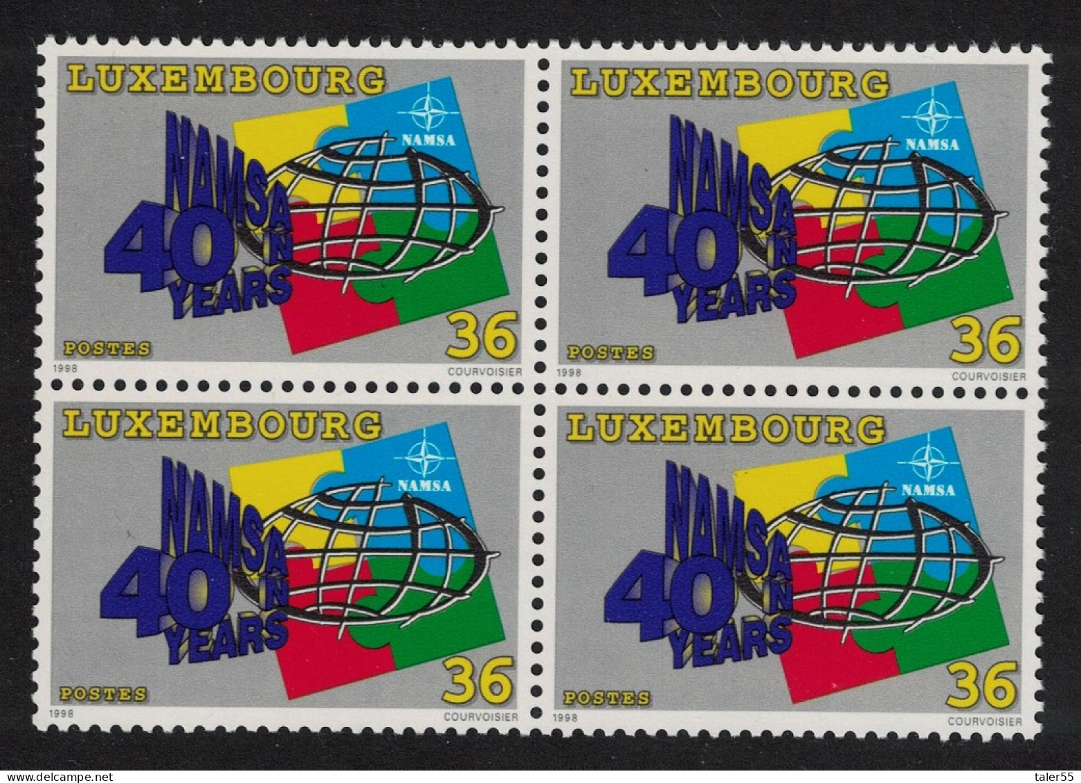 Luxembourg North Atlantic Supply Agency Block Of 4 1998 MNH SG#1490 MI#1465 - Nuevos