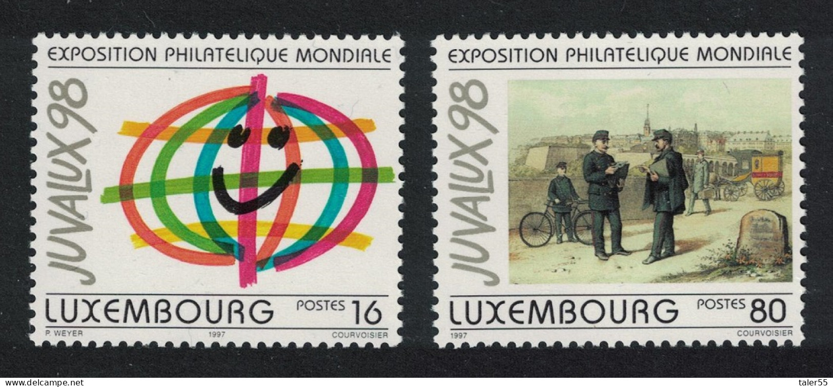 Luxembourg Juvalux 98 Postmen Painting 2v 1997 MNH SG#1449-1450 MI#1423-1424 - Nuevos