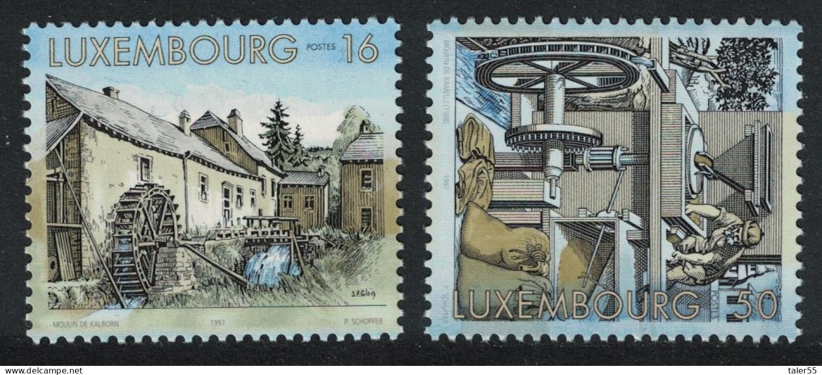 Luxembourg Water Mills 2v 1997 MNH SG#1455-1456 MI#1429-1430 - Ongebruikt