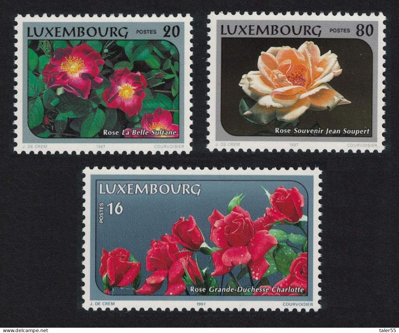 Luxembourg Roses 3v 1997 MNH SG#1441-1443 MI#1411-1413 - Ongebruikt