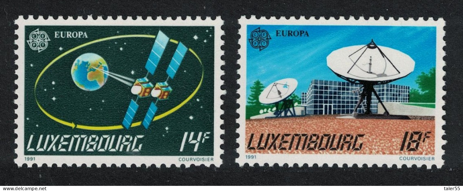 Luxembourg European Aerospace Satellite Space 2v 1991 MNH SG#1296-1297 MI#1271-1272 - Neufs