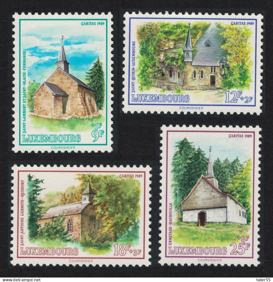 Luxembourg Restored Chapels 4v 1989 MNH SG#1259-1262 MI#1232-1235 - Unused Stamps