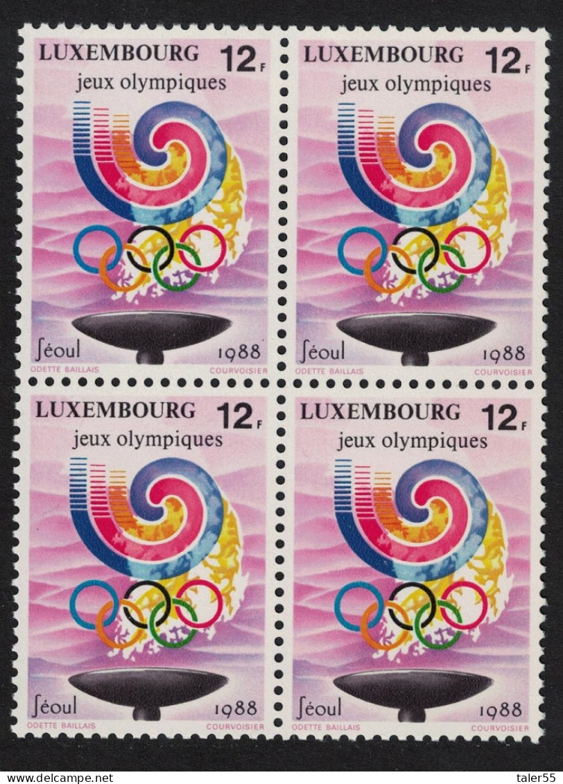 Luxembourg Olympic Games Seoul Block Of 4 1988 MNH SG#1233 Sc#797 - Neufs