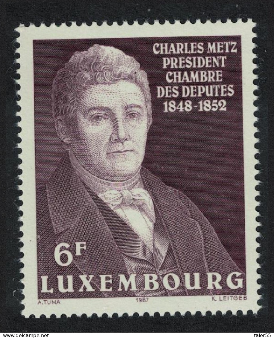 Luxembourg 'Charles Metz' Painting By Fresez 1987 MNH SG#1209 MI#1183 - Neufs