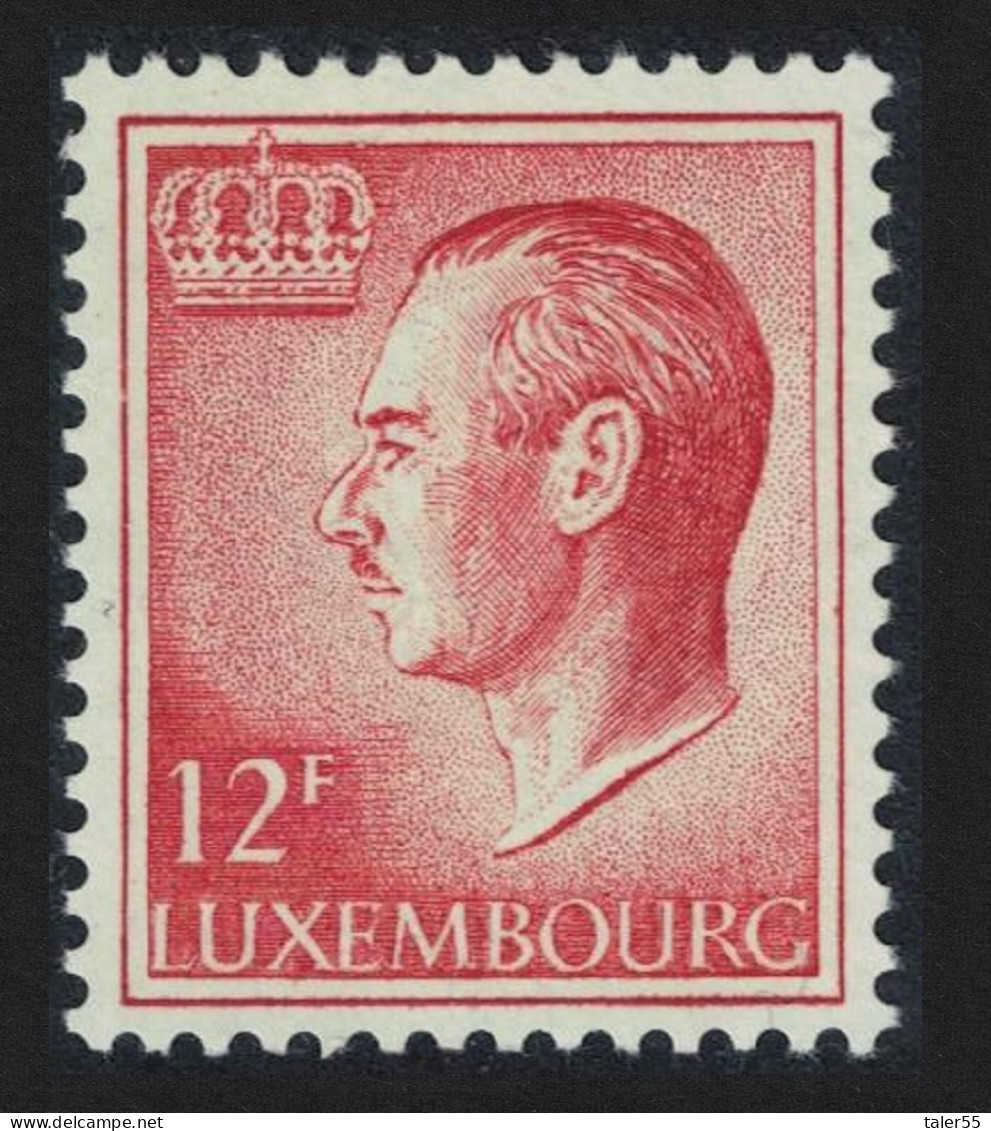 Luxembourg Grand Duke Jean 12f. Red Phosphor Paper 1987 MNH SG#767 MI#920ya - Neufs