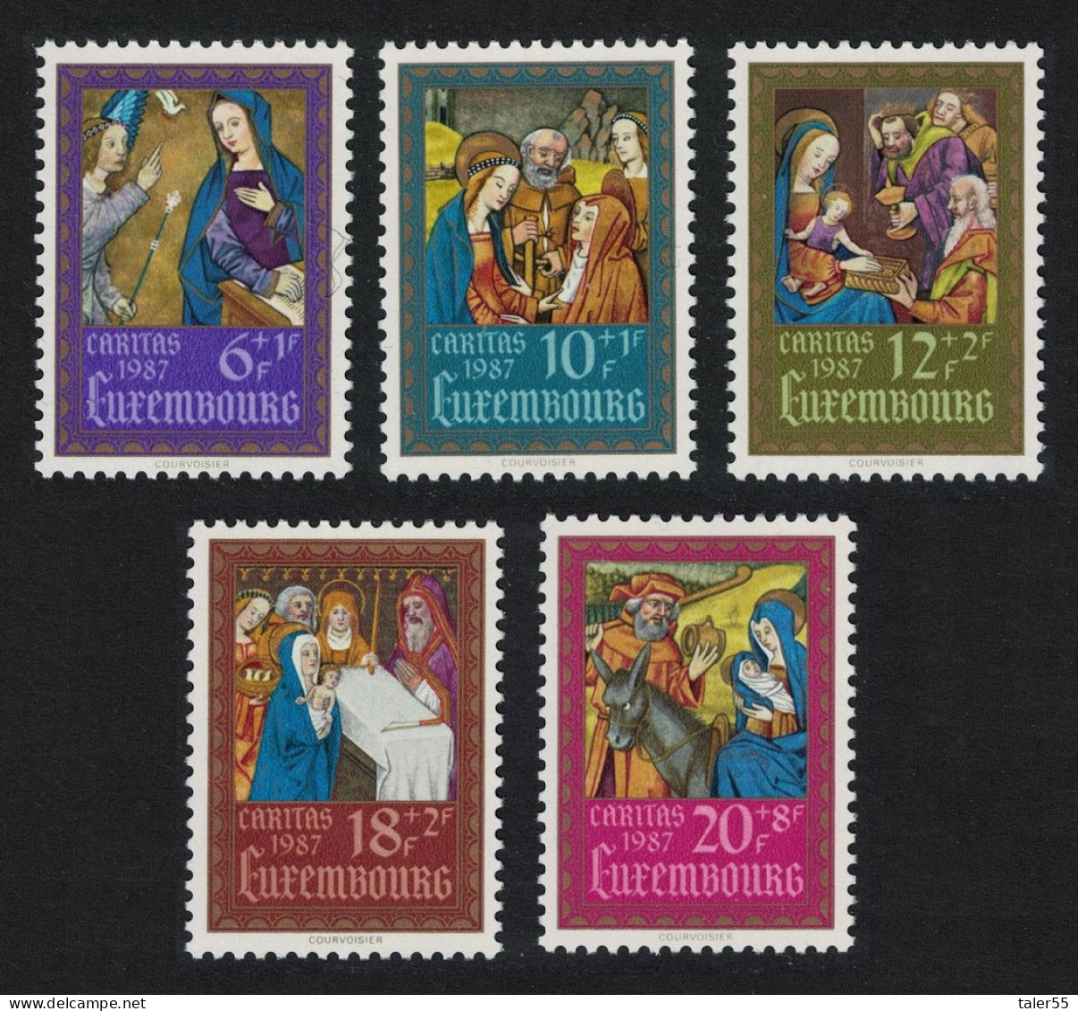 Luxembourg Illustrations From 'Book Of Hours' 5v 1987 MNH SG#1214-1218 MI#1185-1189 - Nuovi