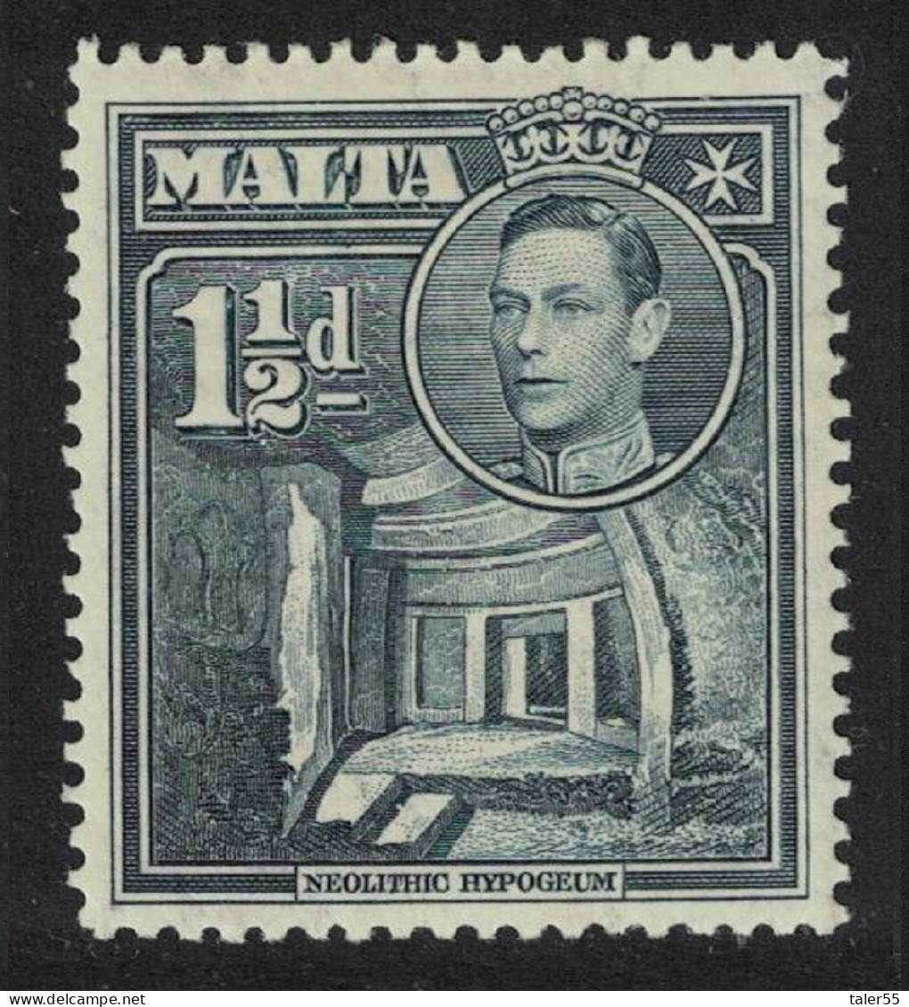 Malta Hypogeum Hal Saflieni 1½d Black 1938 MNH SG#220b - Malte (...-1964)