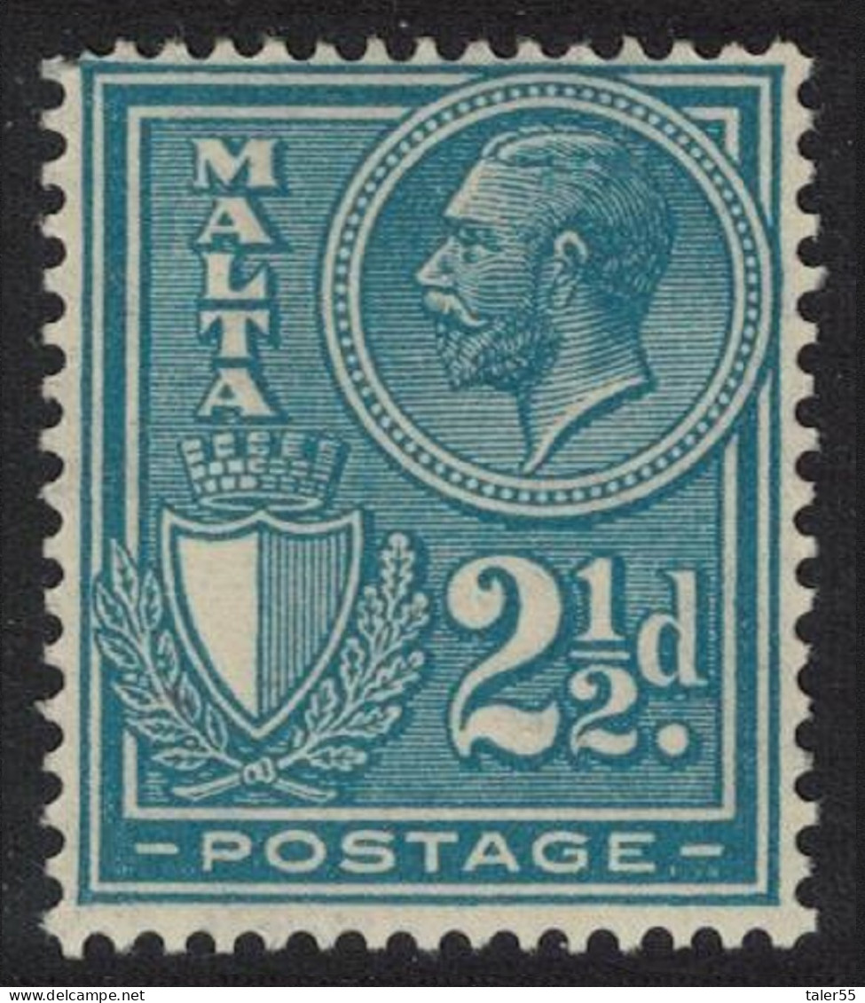 Malta George V 2½d. - Blue 1926 MH SG#162 - Malte (...-1964)