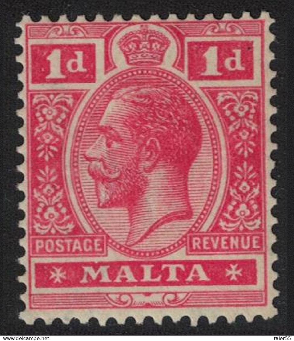 Malta George V 1d 1914 MH SG#73 - Malte (...-1964)