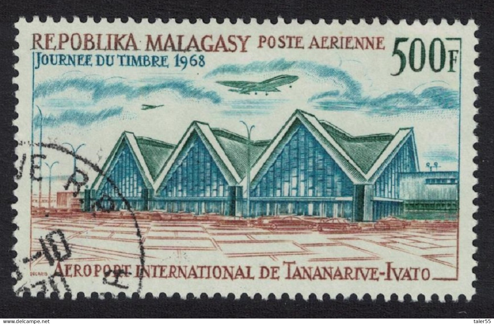 Malagasy Rep. International Airport Tananarive-Ivato 1968 Canc SG#141 Sc#C89 - Madagascar (1960-...)