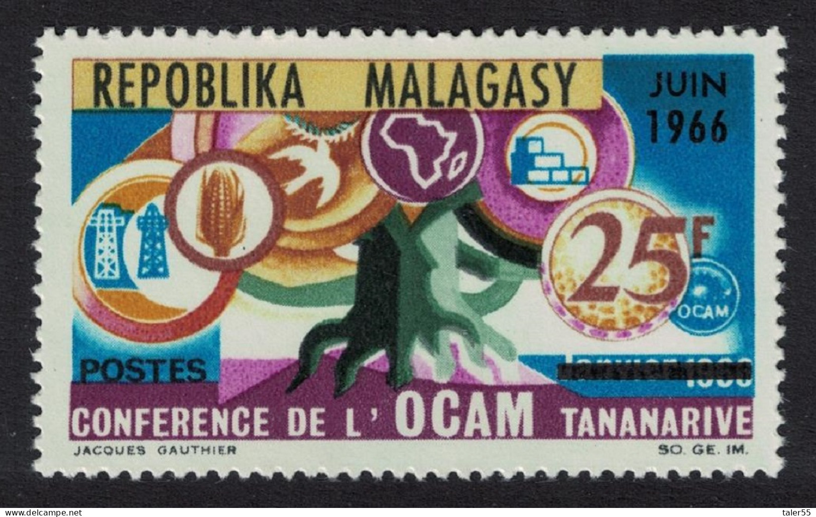 Malagasy Rep. OCAM Conference Tananarive 1966 MNH SG#122 Sc#387 - Madagaskar (1960-...)