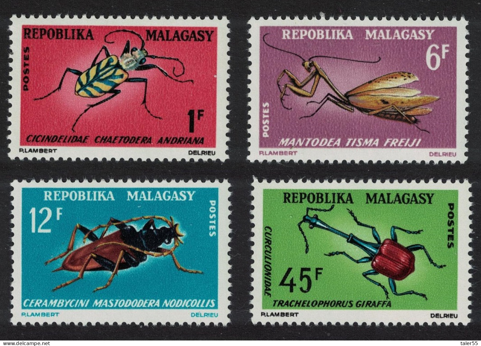 Malagasy Rep. Insects 4v 1966 MNH SG#112-115 - Madagascar (1960-...)
