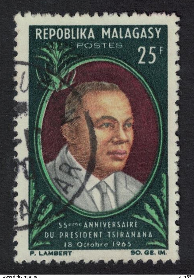 Malagasy Rep. President Tsiranana 1965 Canc SG#99 Sc#370 - Madagascar (1960-...)