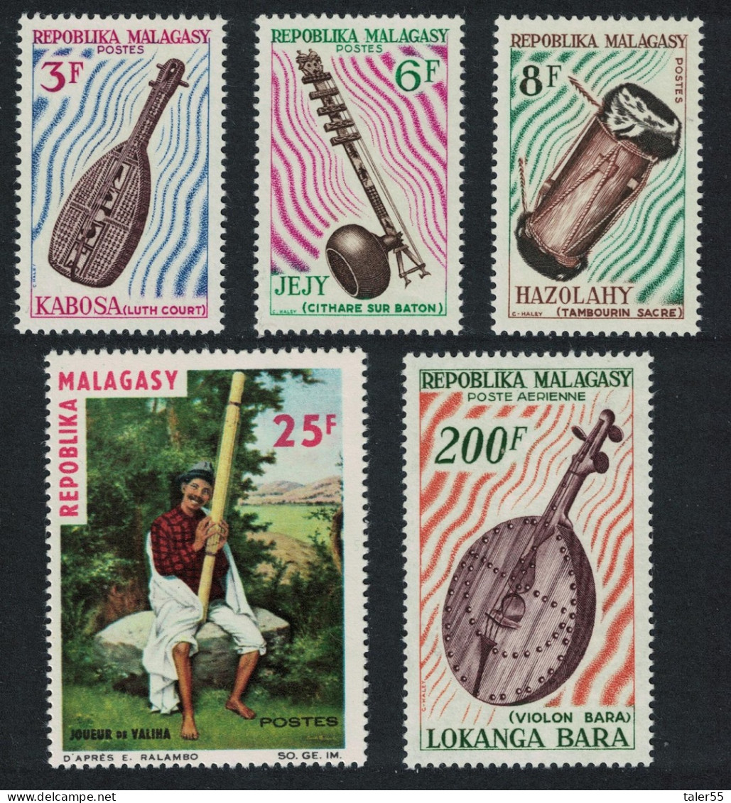 Malagasy Rep. Musical Instruments 5v 1965 MNH SG#88-92 - Madagascar (1960-...)