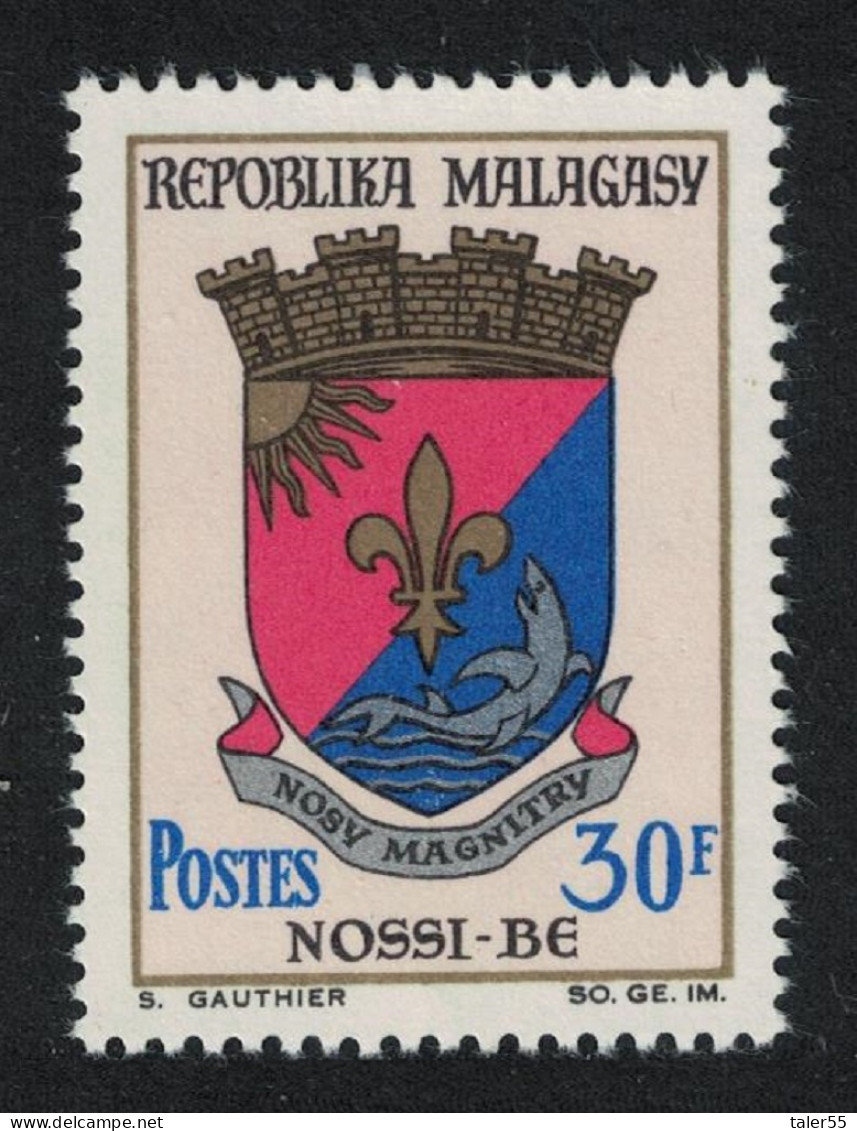 Malagasy Rep. Town Arms 5th Series 1963 MNH SG#76a - Madagascar (1960-...)