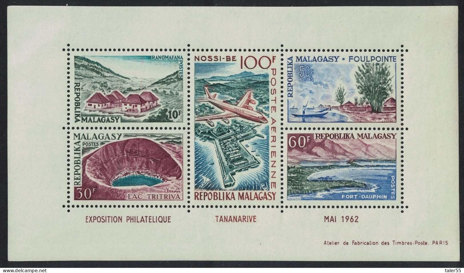 Malagasy Rep. Tourist Publicity MS 1962 MNH SG#MS44a Sc#C70a - Madagaskar (1960-...)