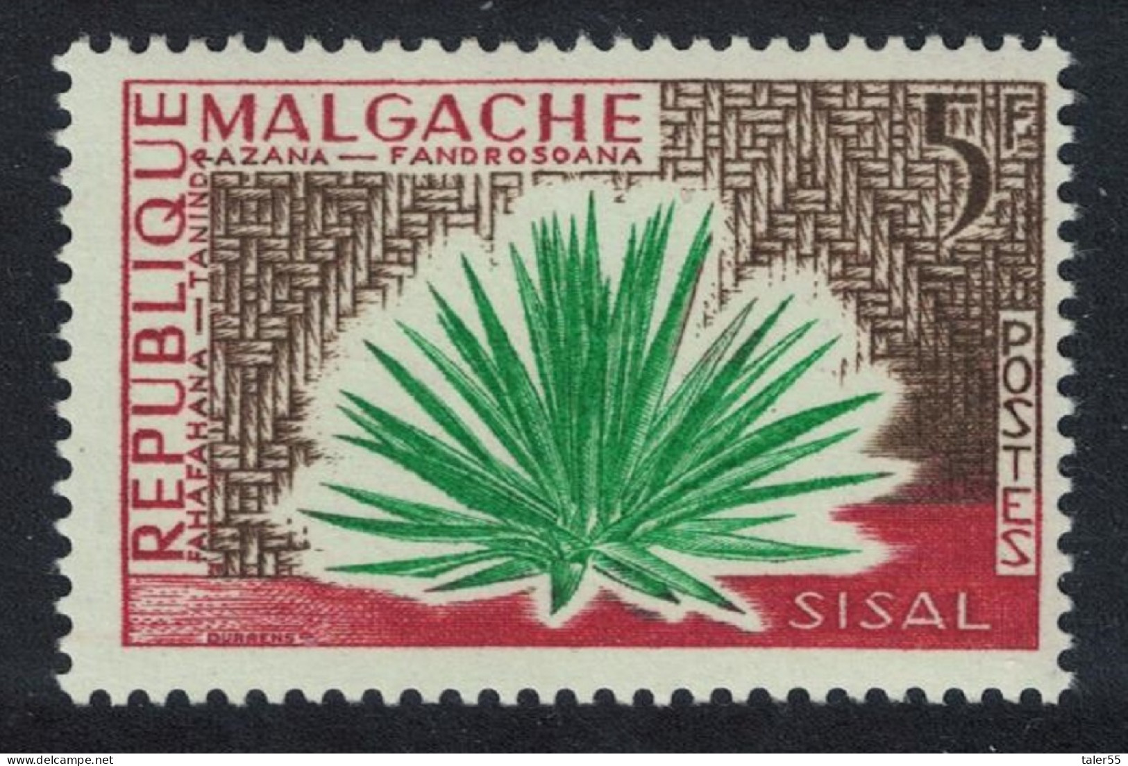 Malagasy Rep. Sisal 5f 1960 MNH SG#12 - Madagaskar (1960-...)