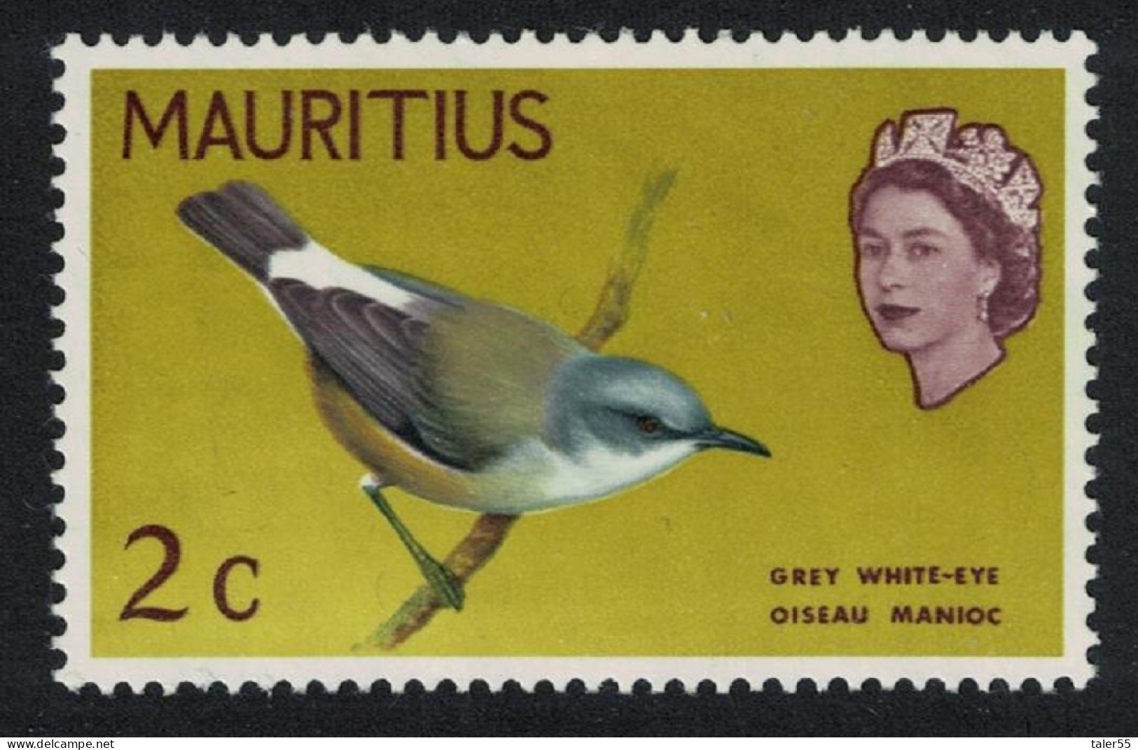 Mauritius Grey White-eye Bird 2c 1968 MNH SG#370 - Maurice (1968-...)