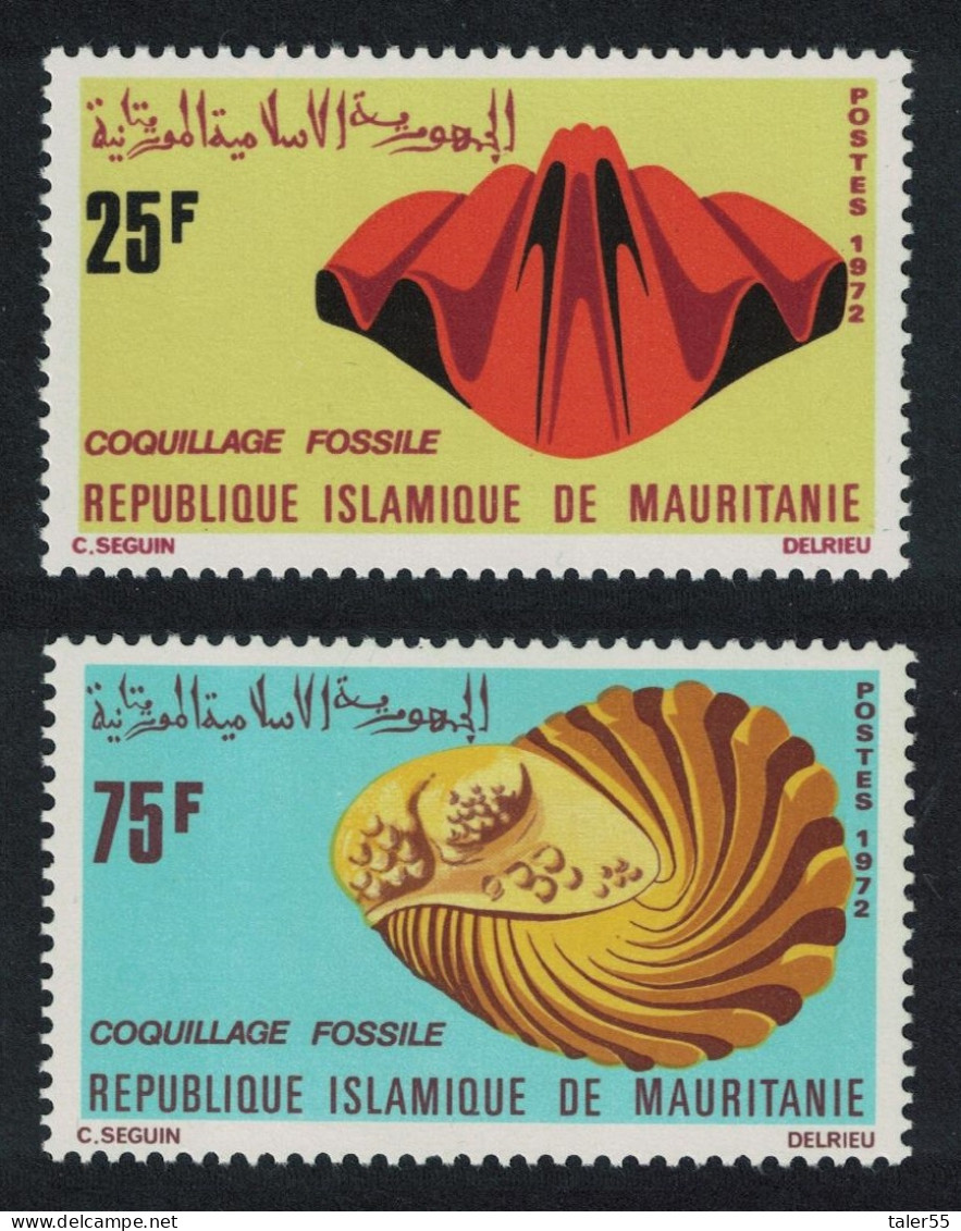 Mauritania Fossil Shells 2v 1972 MNH SG#409-410 - Mauritania (1960-...)