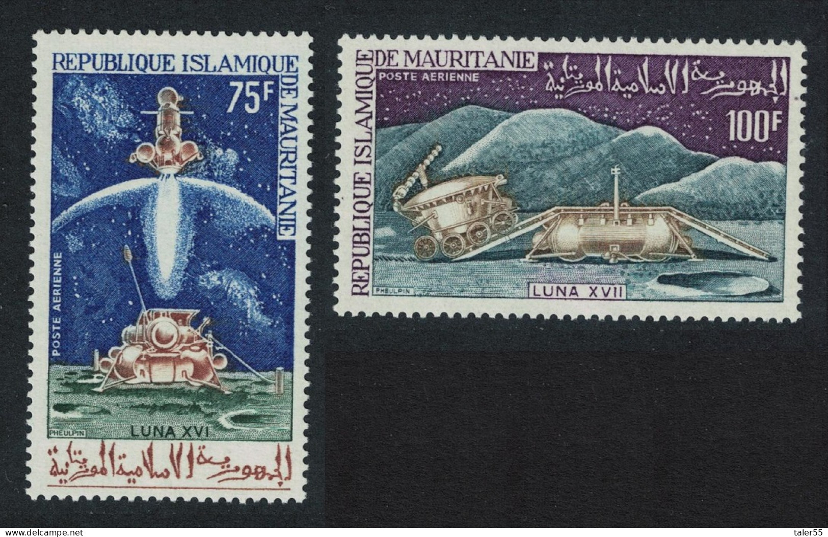 Mauritania Russian Exploration Of The Moon 2v 1972 MNH SG#411-412 - Mauritania (1960-...)