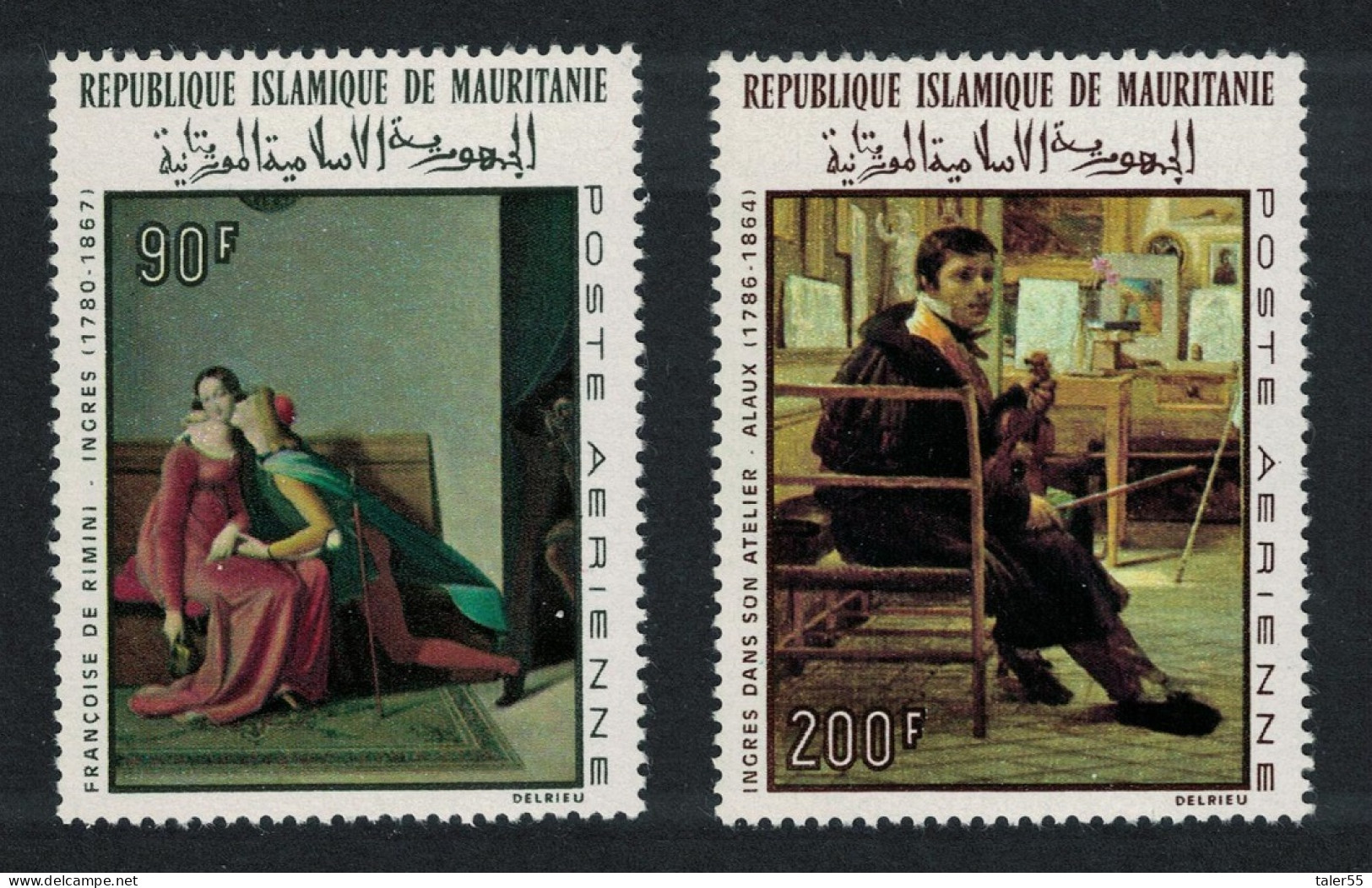 Mauritania Paintings By Jean Ingres 2v 1968 MNH SG#284-285 MI#323-324 Sc#C66+C69 - Mauretanien (1960-...)