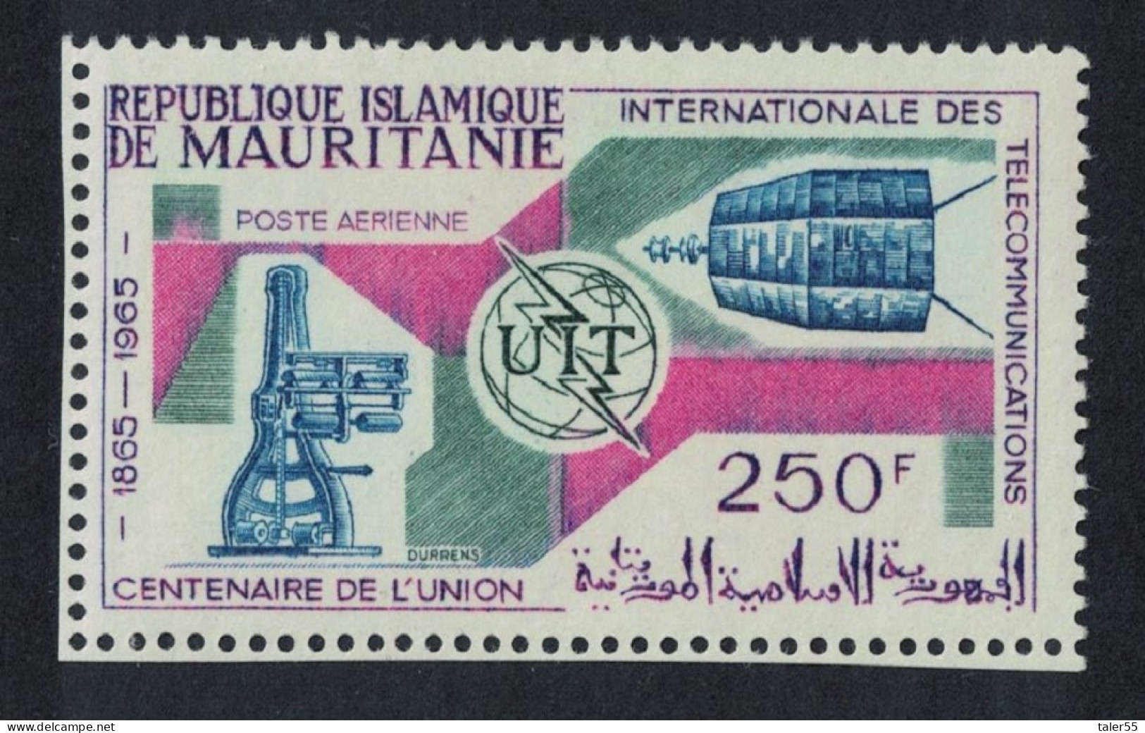 Mauritania Centenary Of ITU 1965 MNH SG#212 - Mauretanien (1960-...)