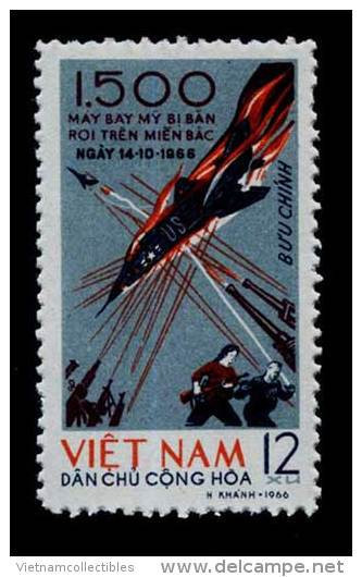 North Vietnam MNH Perf Stamp 1966 : 1,500 US Aircraft Shot Down Over North Viet Nam (Ms196) - Vietnam