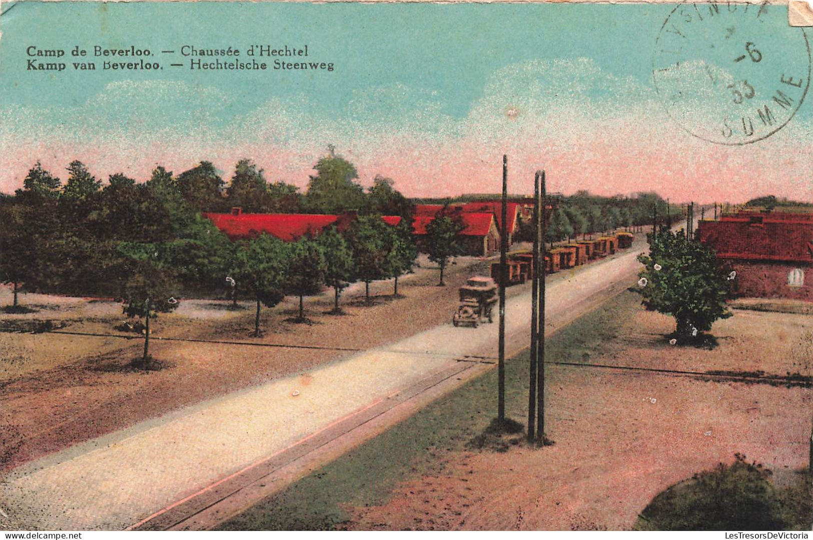 BELGIQUE - Camp De Beverloo - Chaussée D'Hechtel - Kamp Van Beverloo - Hechtelsche Steenweg - Carte Postale Ancienne - Leopoldsburg (Camp De Beverloo)