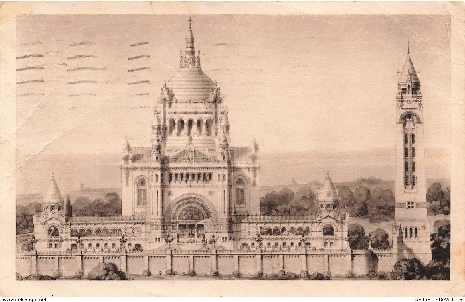 FRANCE - La Basilique De Lisieux - Vue Générale Du Projet - Carte Postale Ancienne - Lisieux