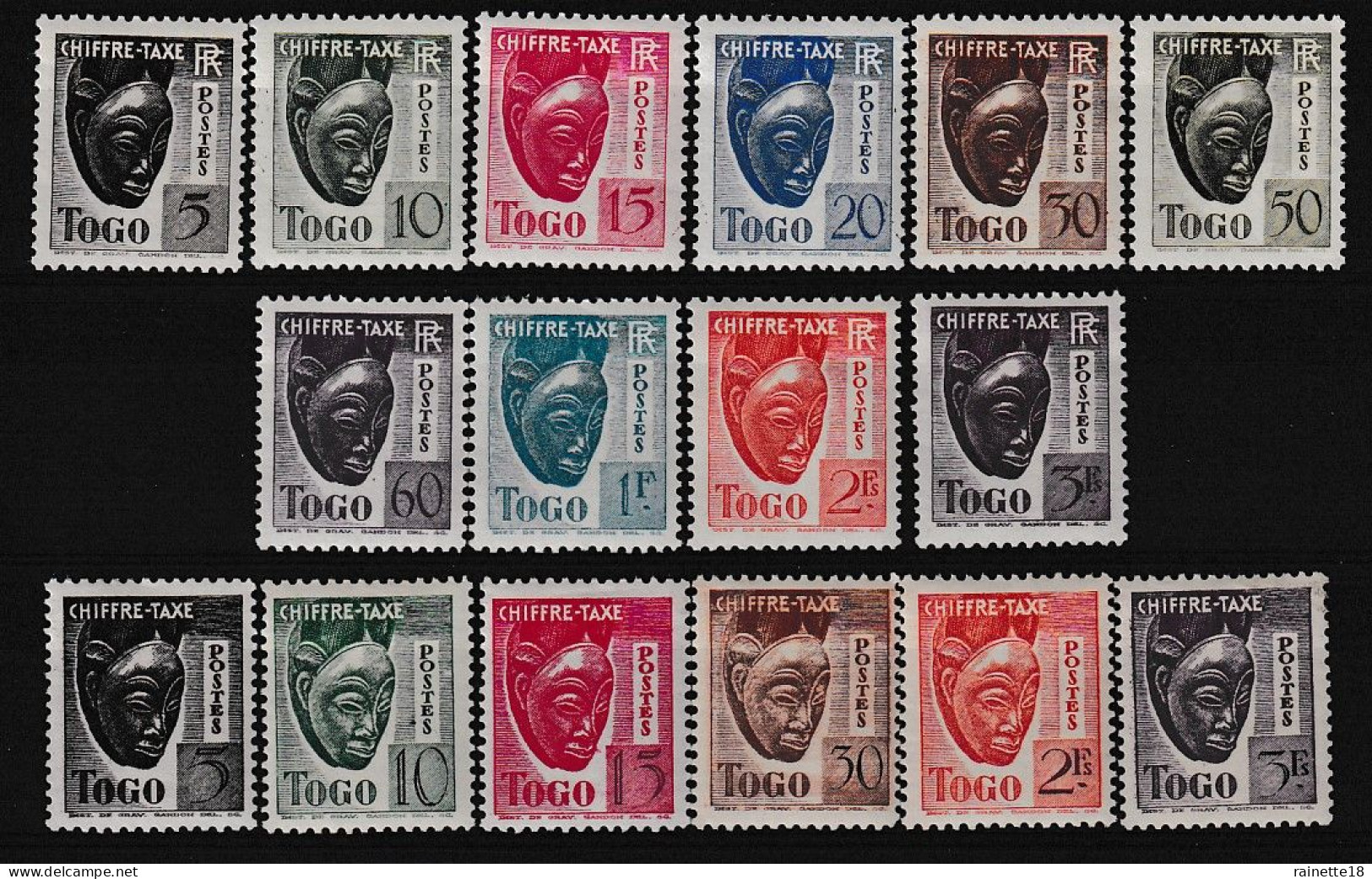 Togo  Taxes  22/37 * - Unused Stamps