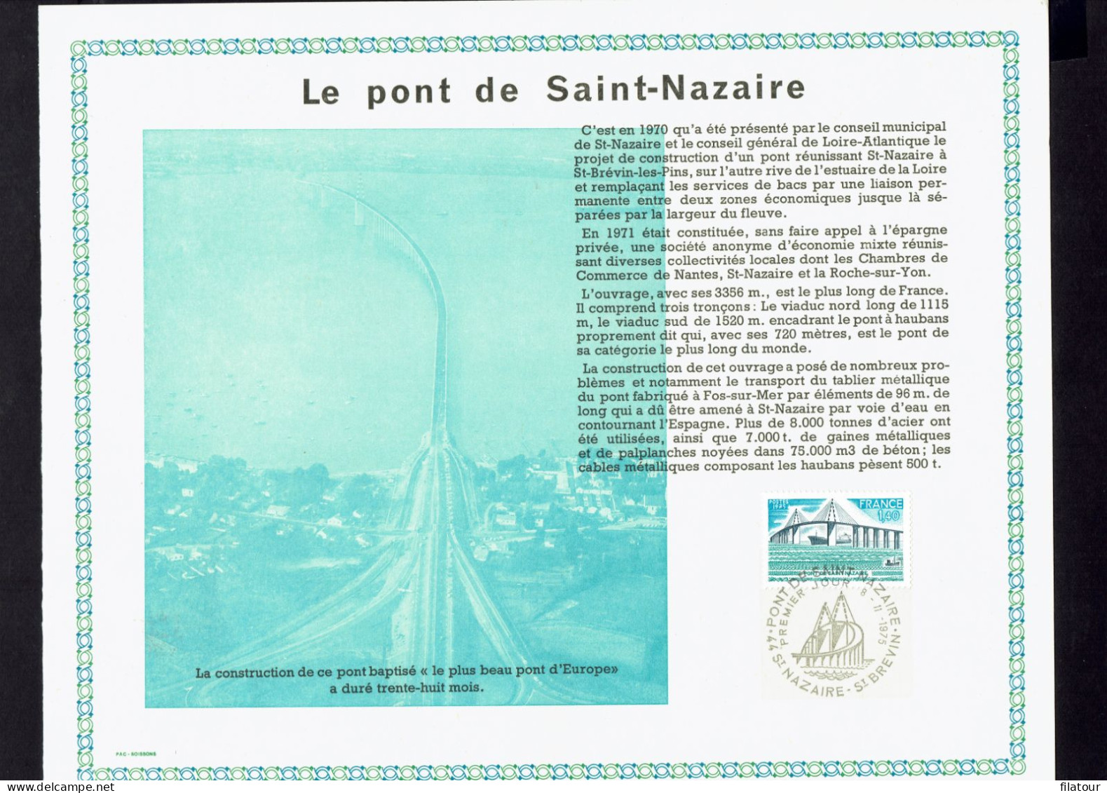 THEME: " P O N T S " - Le Pont De SAINT -  NAZAIRE. Editions PAC - SOISSONS . Numéro 402 - Ponti