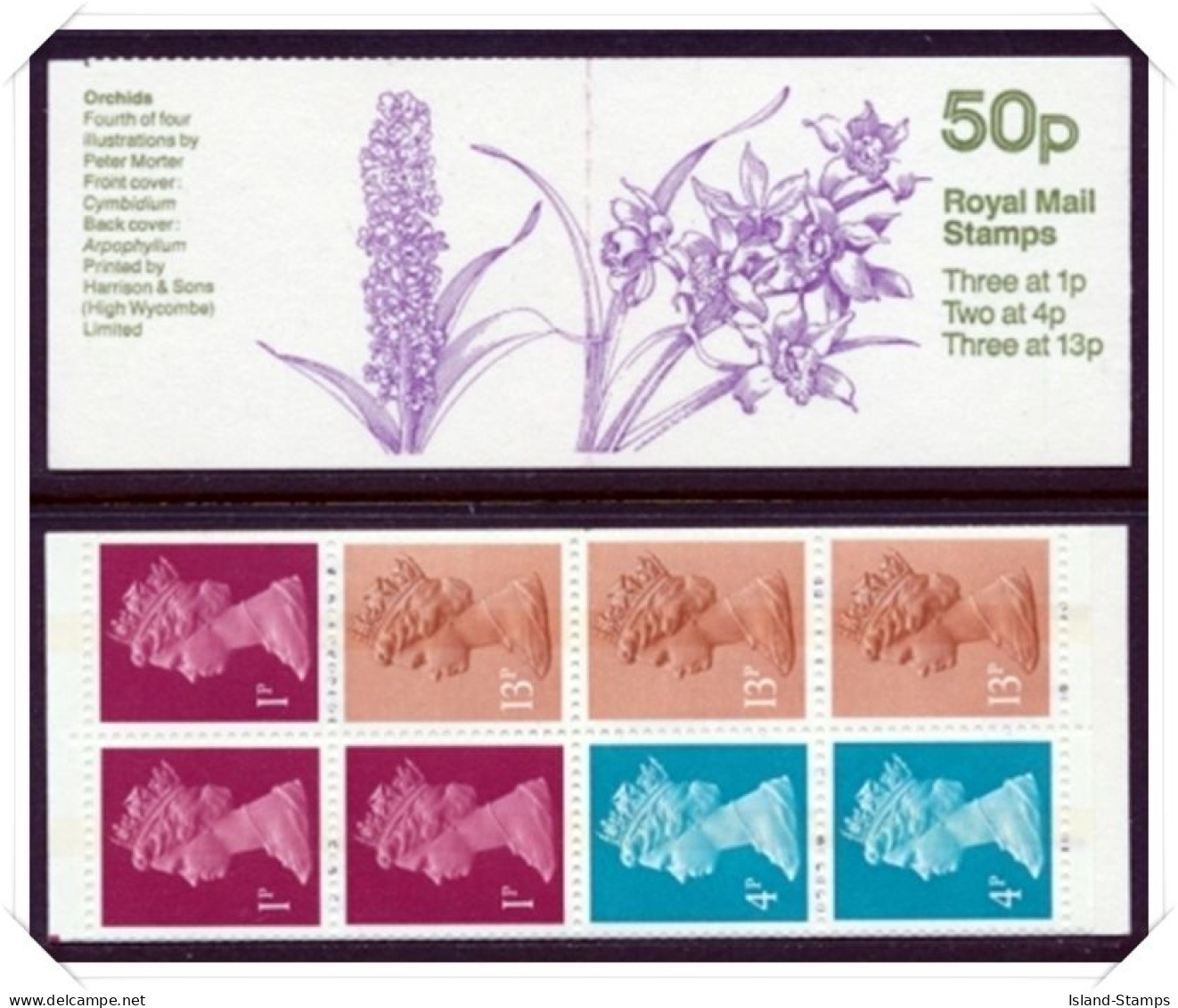 FB30 Orchids Series No 4 (50p Folded Booklets) NB1-4 - Libretti