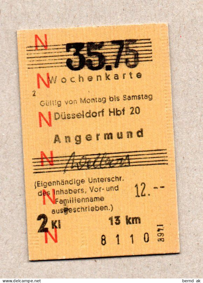 A03] BRD  - Wochenkarte Düsseldorf - Angermund (35.75) - Europe