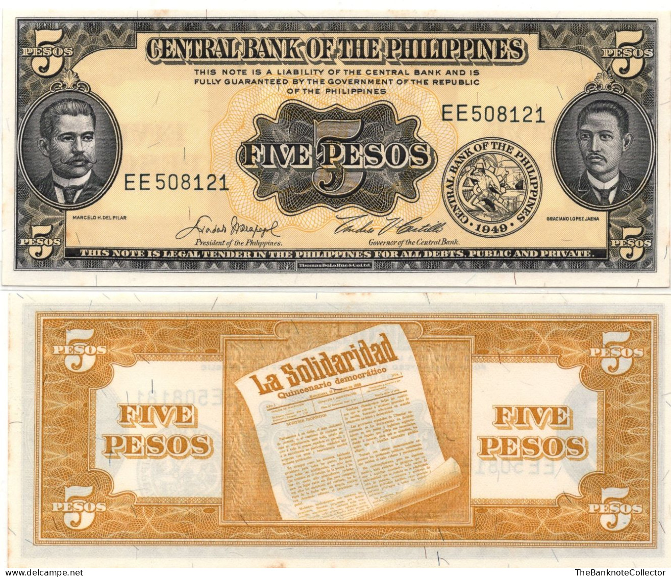 Philippines 5 Peso ND 1949 P-136 UNC - Philippinen