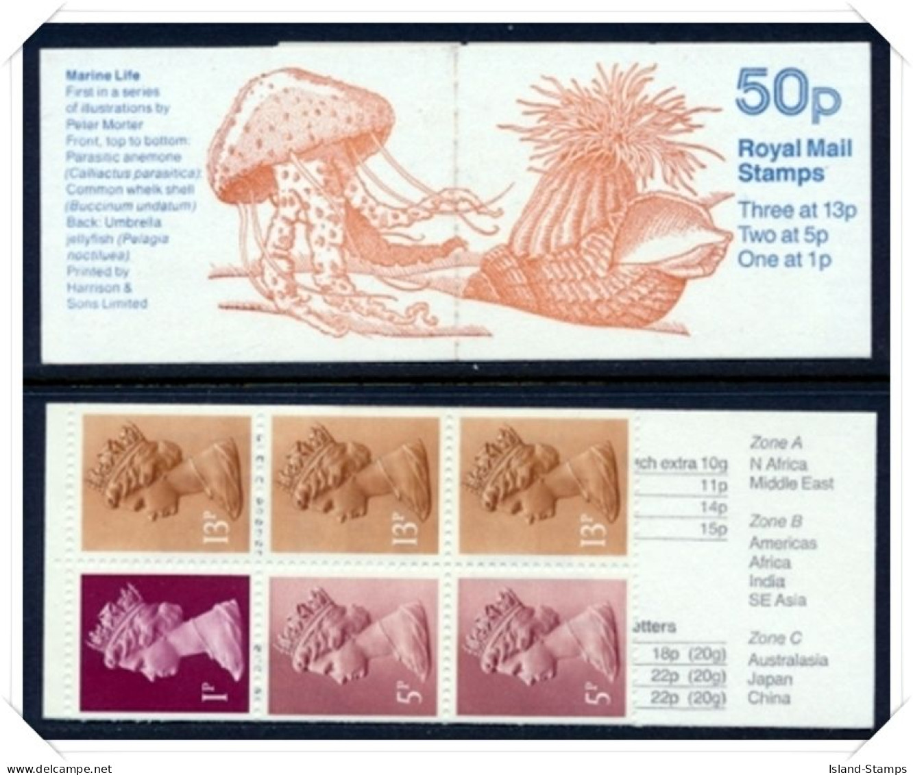 FB50 Marine Life Series 1 (50p Folded Booklets) NB1-4 - Libretti