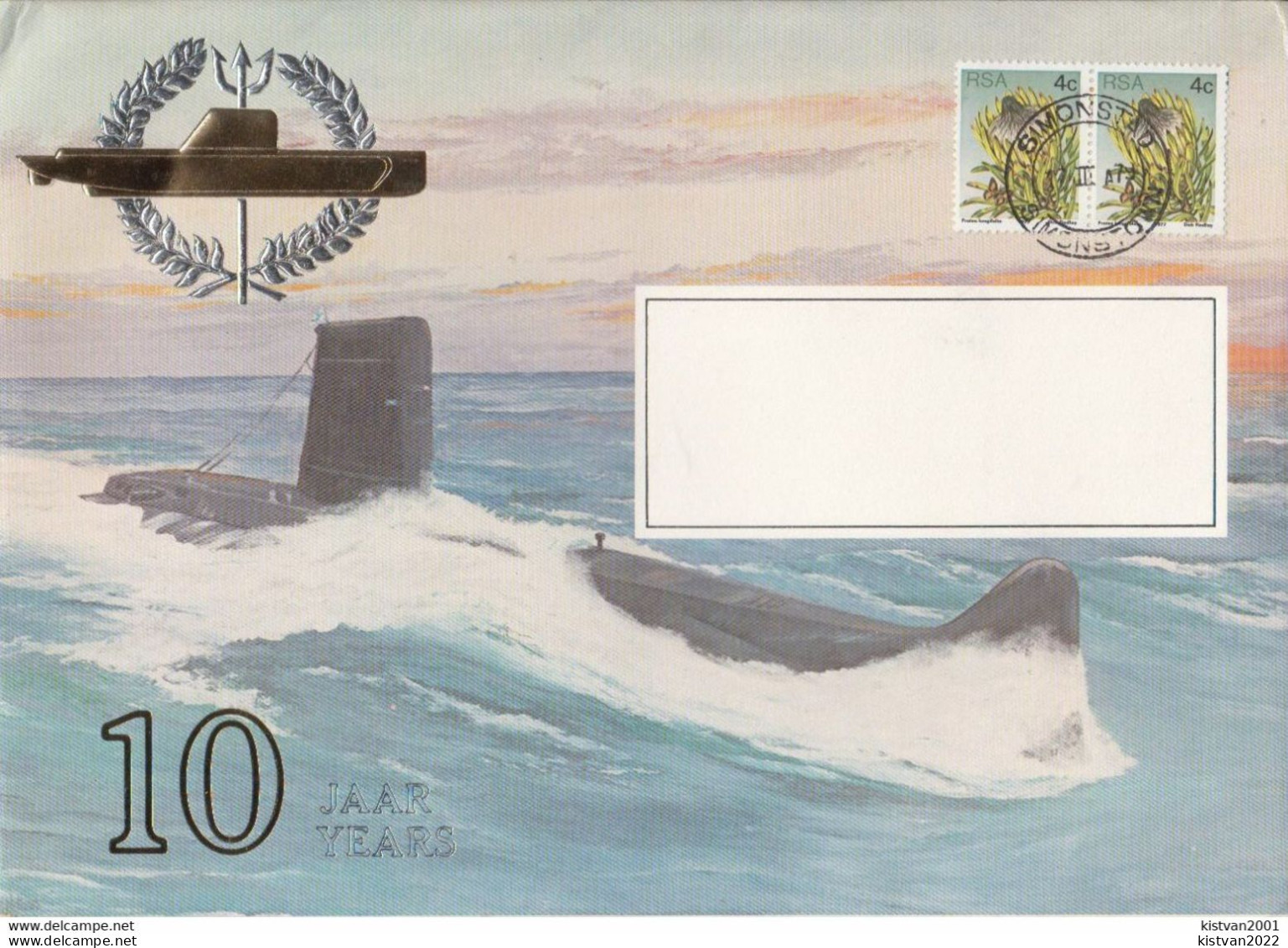 Postal History: South Africa Submarine Cover - Sottomarini