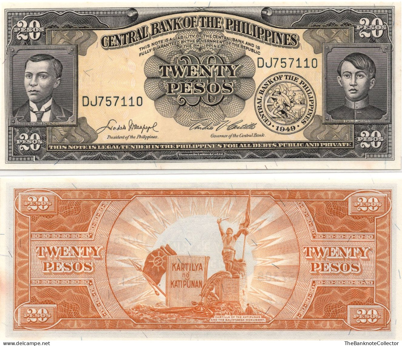 Philippines 20 Peso ND 1949 P-137 UNC - Philippines