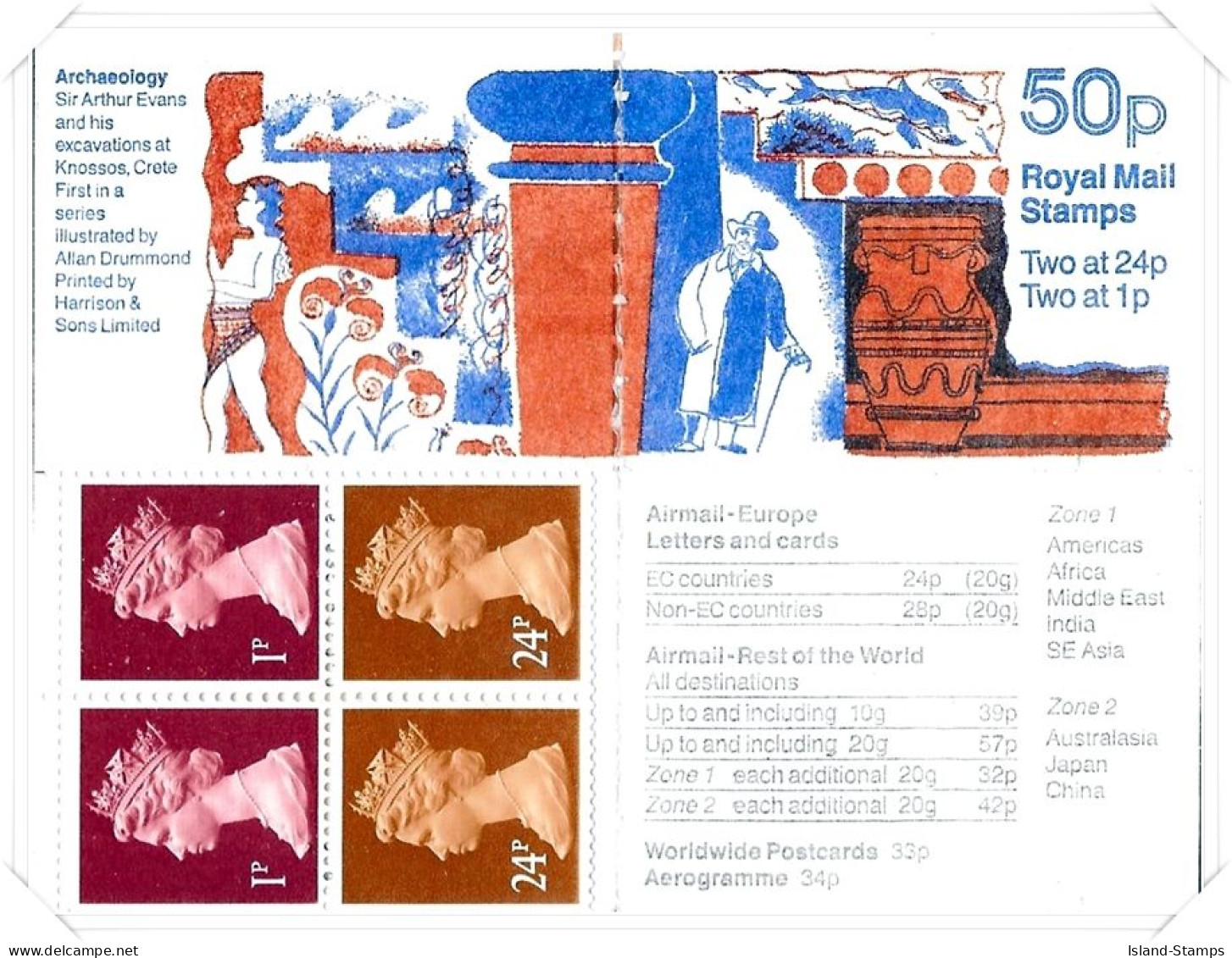 FB59 Archaeology Series 1 Plain (50p Folded Booklets) HRD3a - Libretti