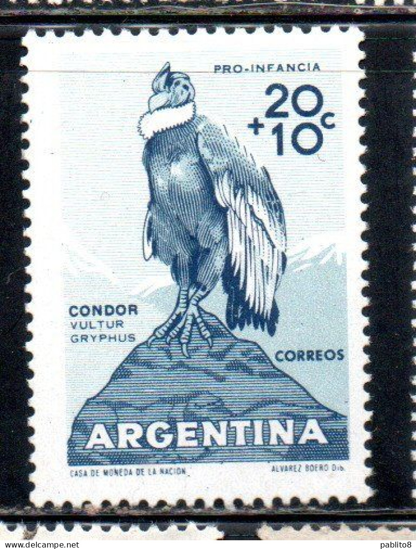 ARGENTINA 1960 CHILD WELFARE WORK CONDOR 20c + 10c MNH - Ongebruikt