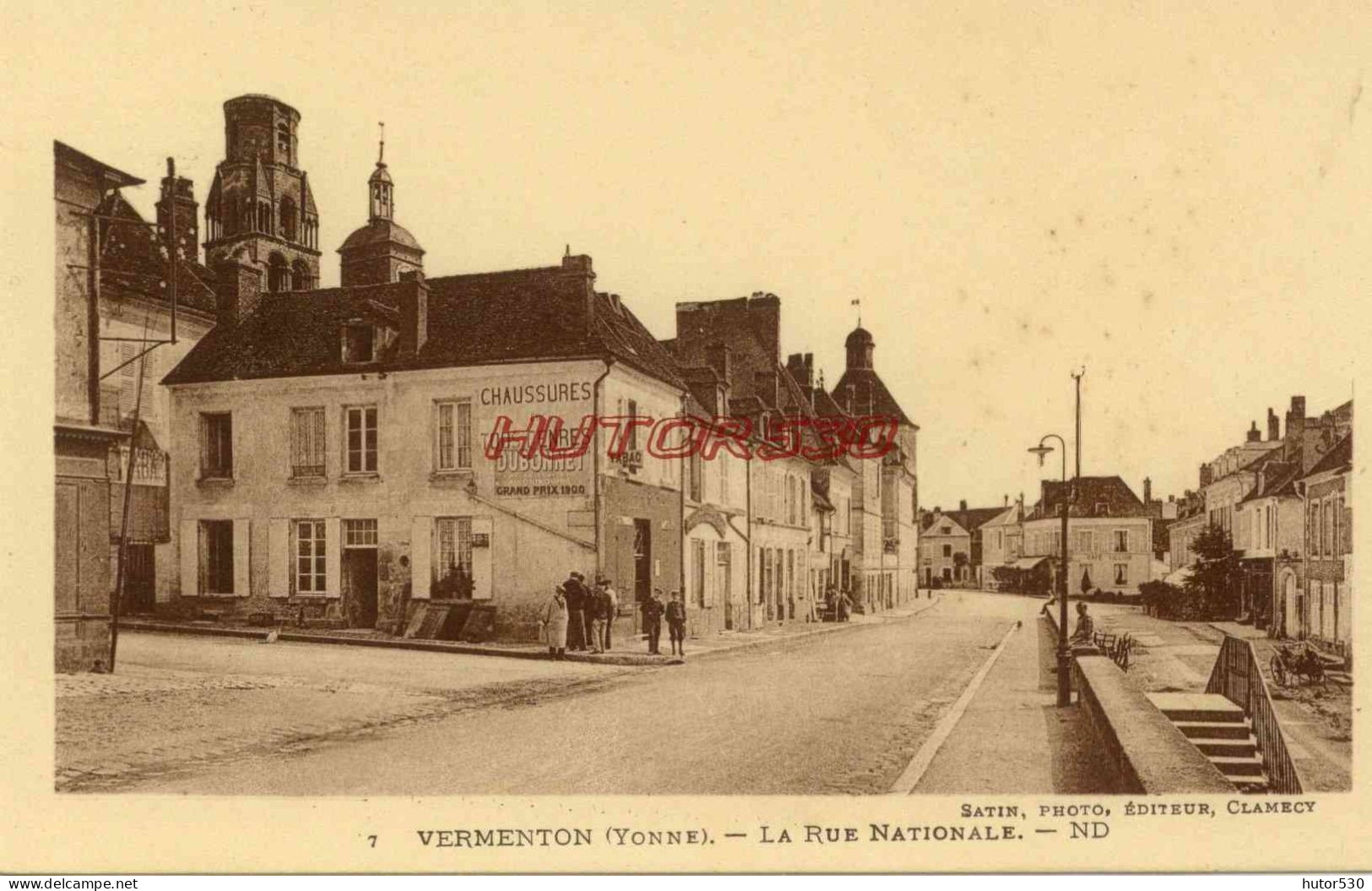 CPA VERMENTON - LA RUE NATIONALE - Vermenton