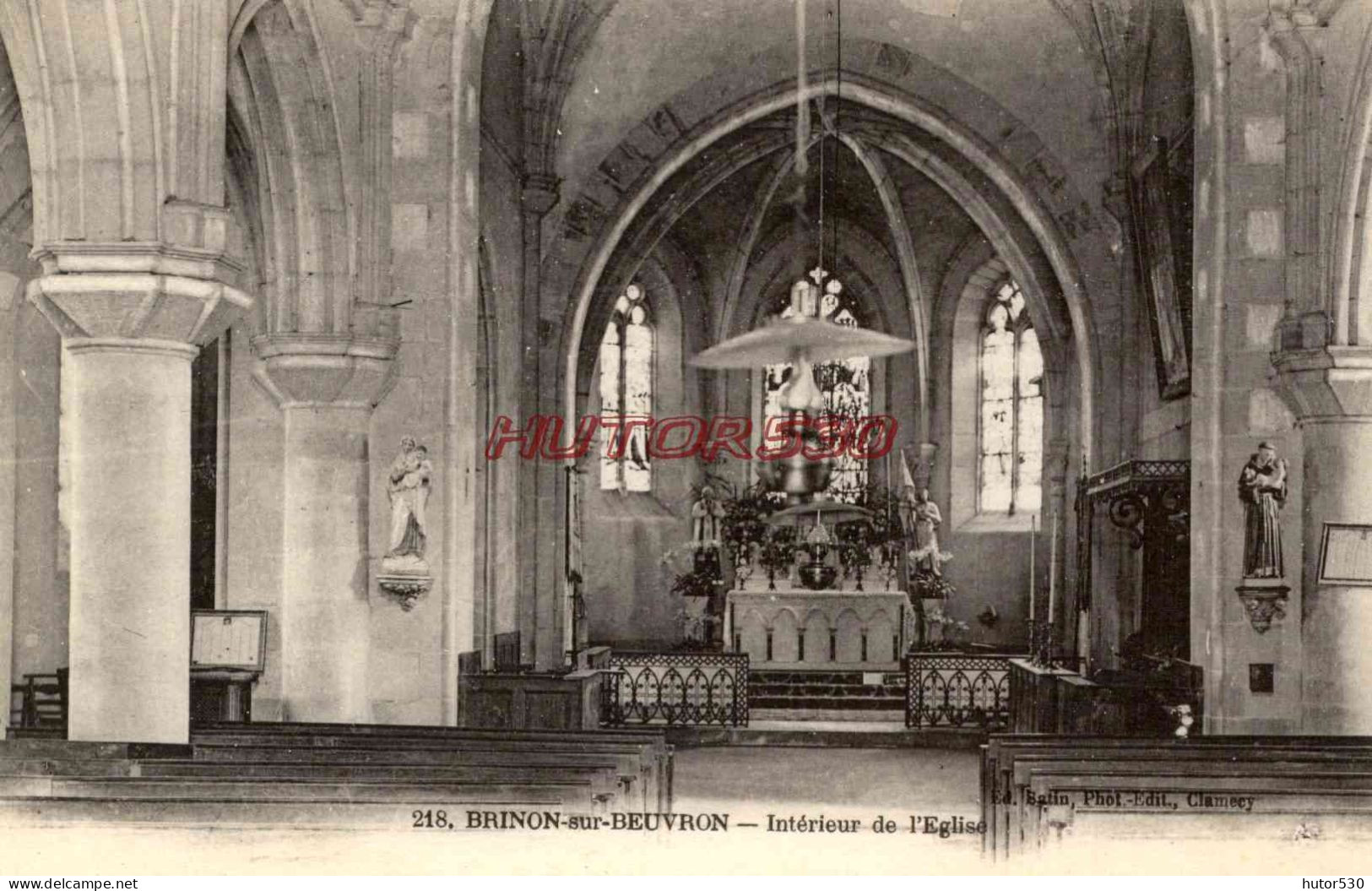 CPA BRINON SUR BEUVRON - INTERIEUR DE L'EGLISE - Brinon Sur Beuvron