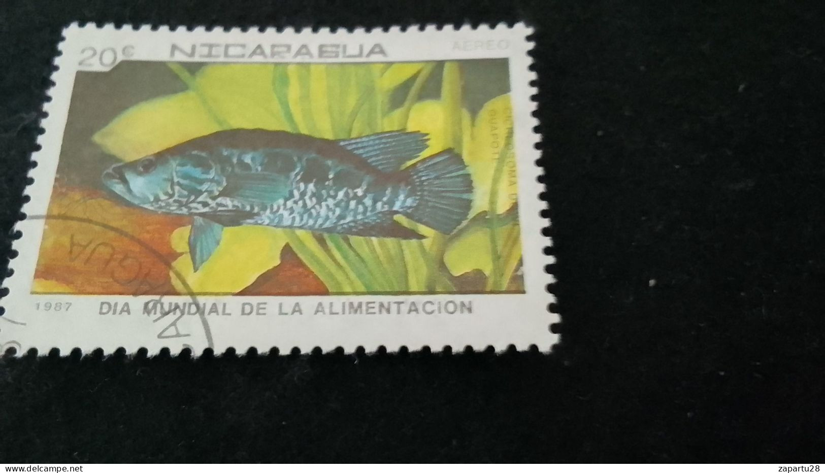 NİARAGUA-1980-90     0.20   CORD  DAMGALI - Nicaragua