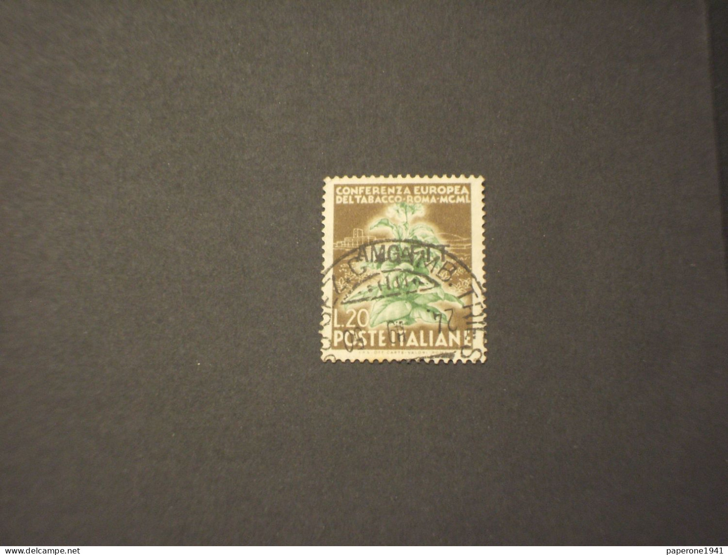 TRIESTE ZONA A-AMG-FTT - 1950 TABACCO L. 20 - TIMBRATO/USED - Oblitérés